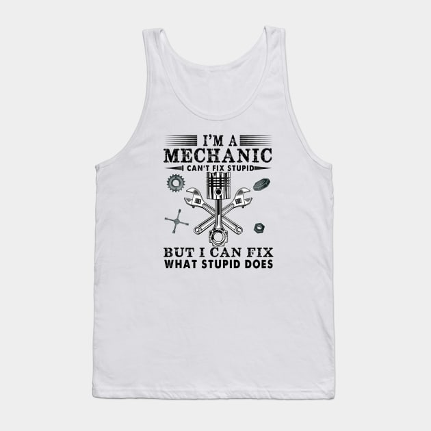 Funny Mechanic For Men Dad Car Auto Diesel Automobile Garage Tank Top by The Design Catalyst